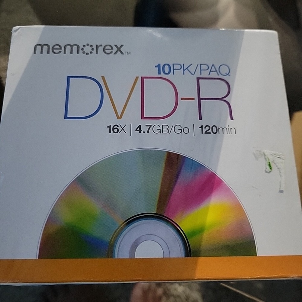 DVD - R Memorex 16X‎ 4.7GB 120Min 10PK Jewel Cases New Unopened